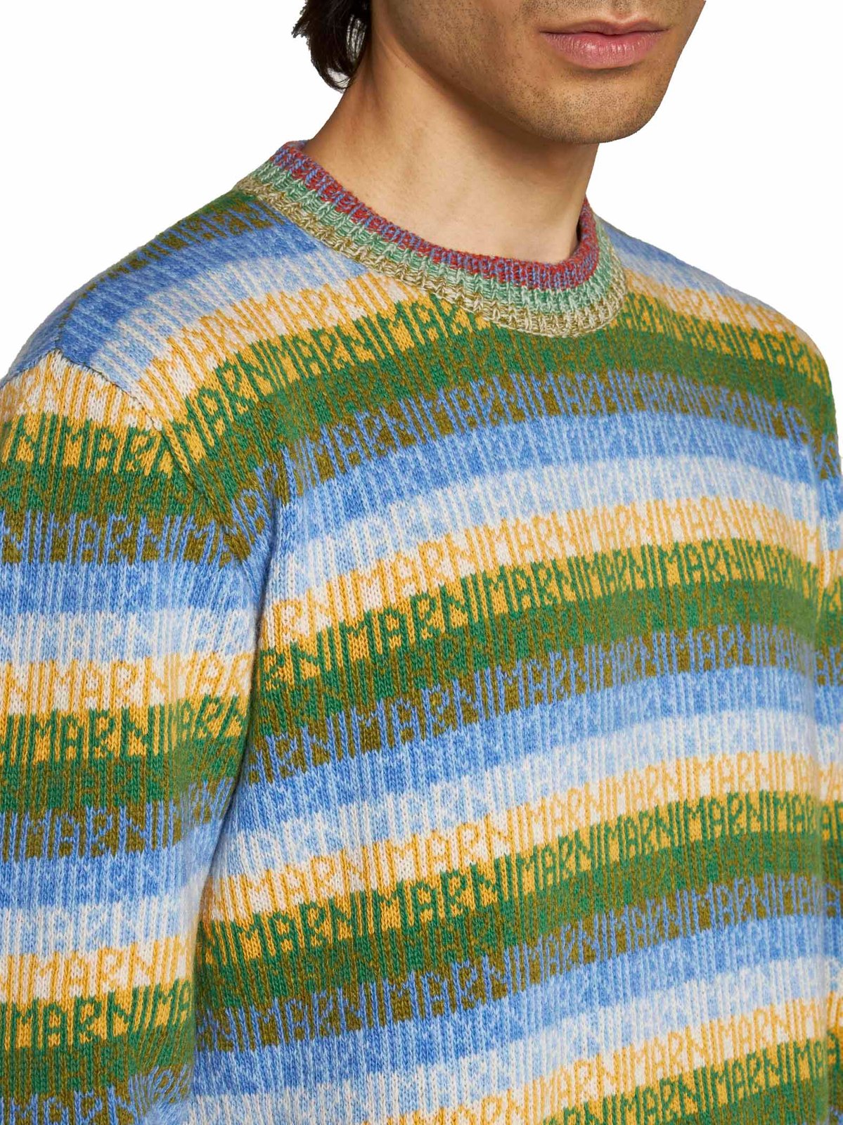 Marni Striped Intarsia-Knit Jumper