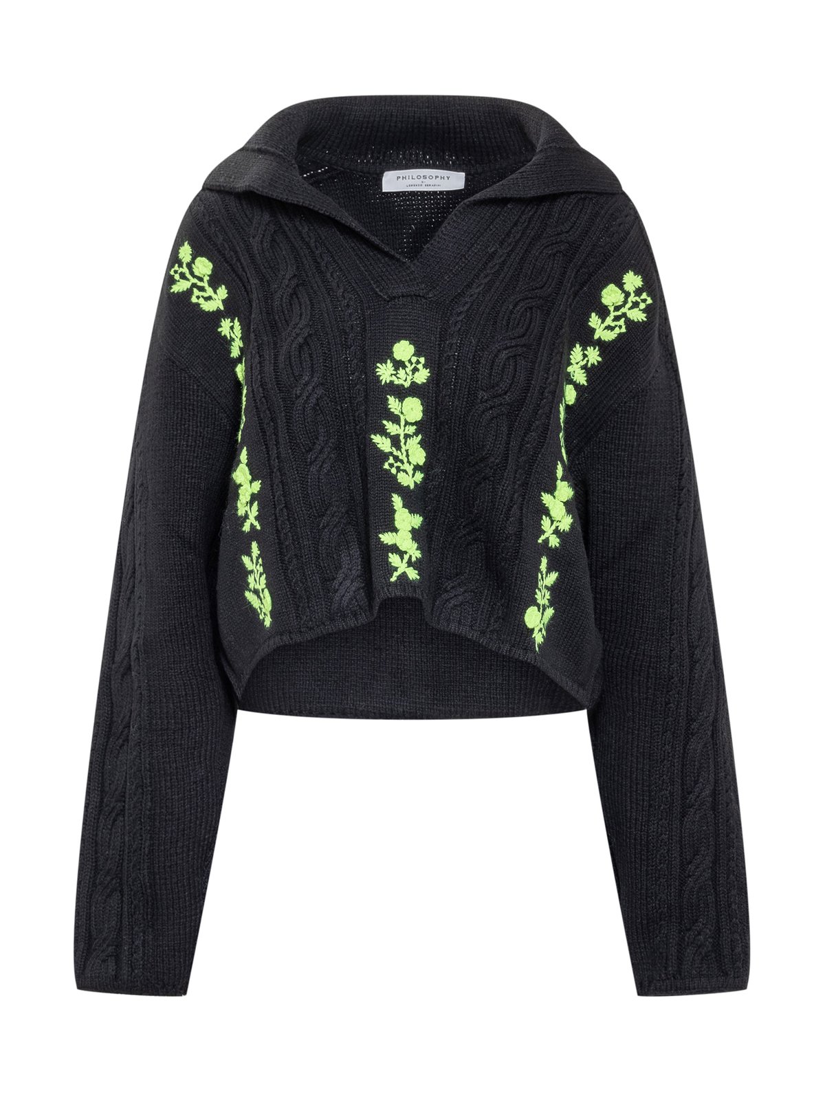 Philosophy Di Lorenzo Serafini Long-Sleeved Cropped Jumper