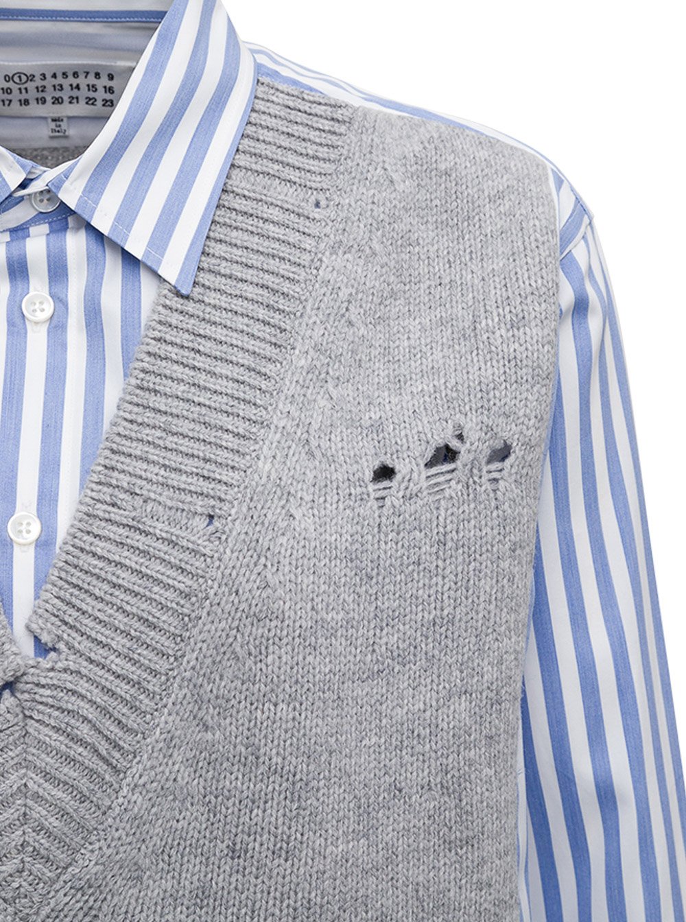 Maison Margiela Distressed Vest Layered Shirt 1 Maison Margiela Distressed Vest Layered Shirt