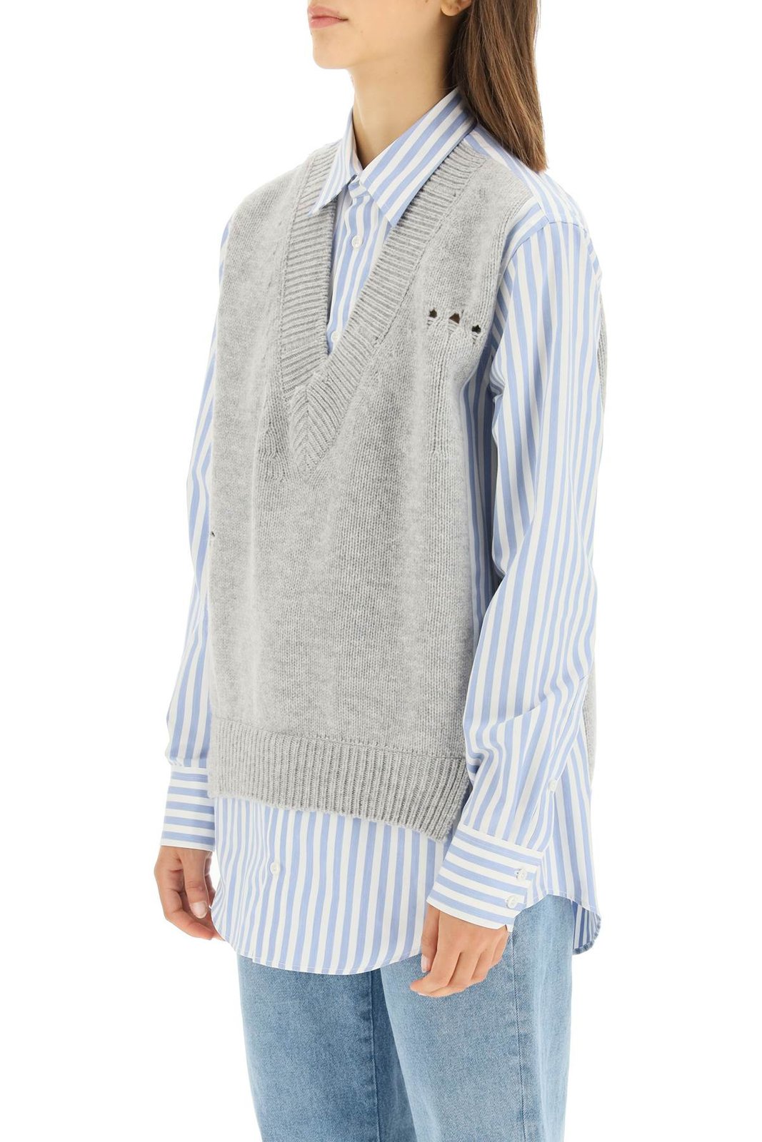 Maison Margiela Distressed Vest Layered Shirt 6 Maison Margiela Distressed Vest Layered Shirt