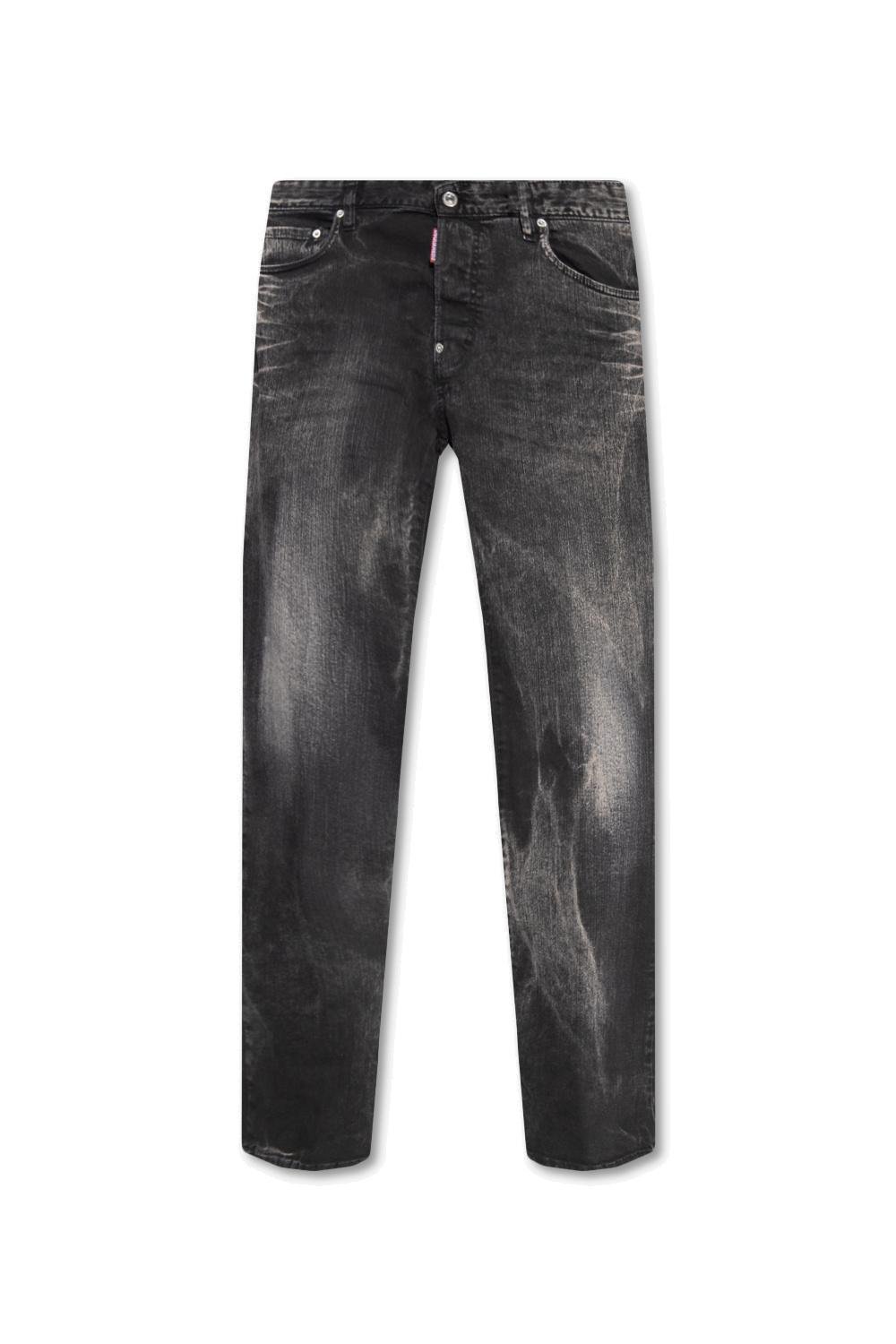 Dsquared2 Straight-Leg Logo Patch Jeans