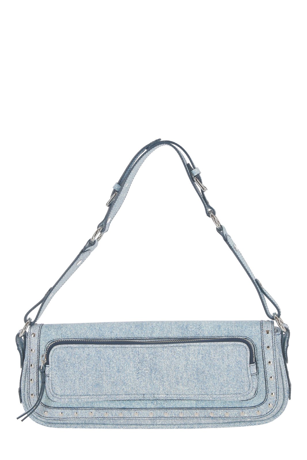 By Far Maddy Studded Flap Closured Shoulder Bag