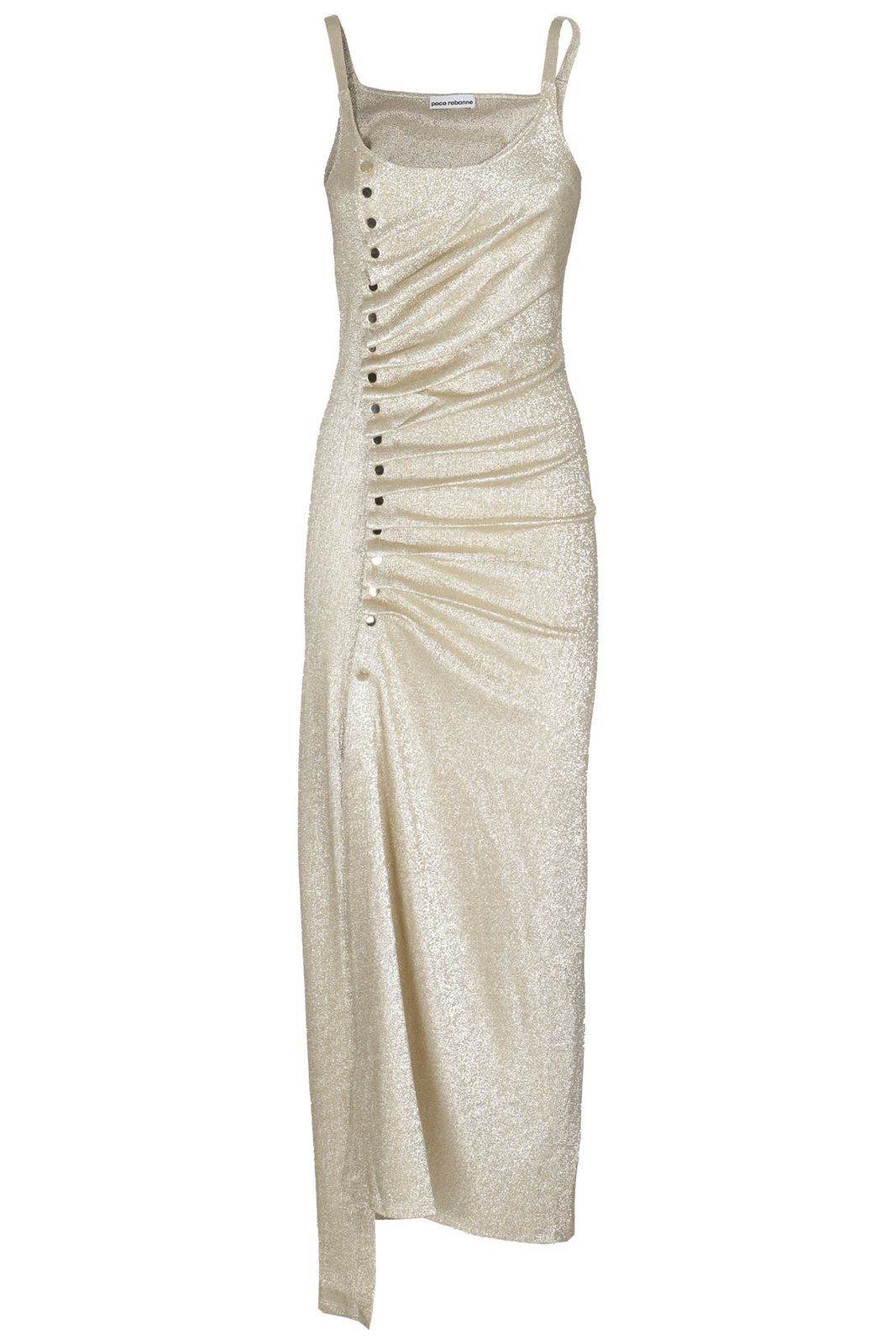 Paco Rabanne Buttoned Draped Dress