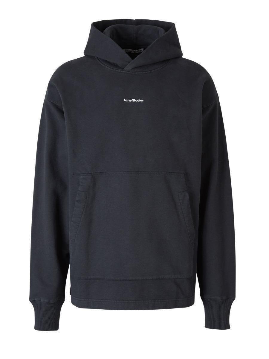 Acne Studios Logo Printed Long-Sleeved Hoodie