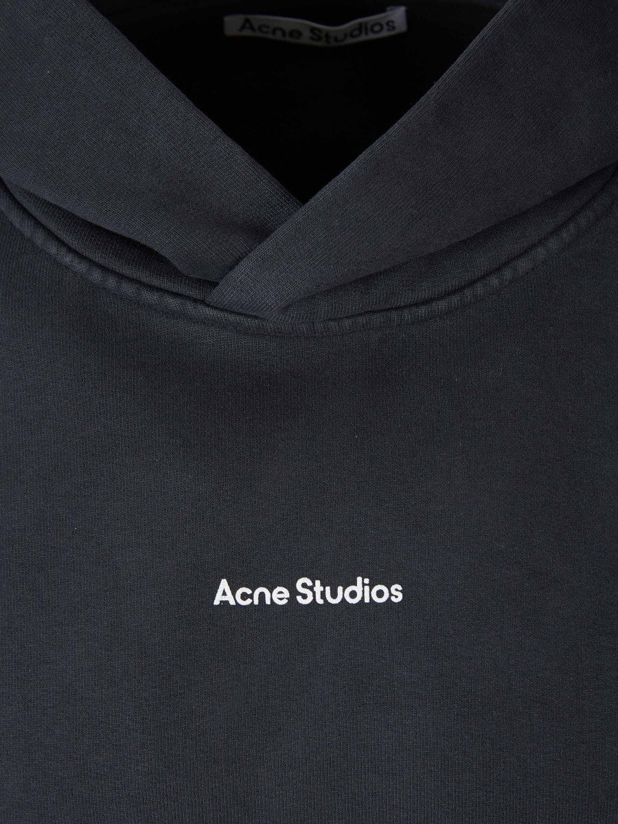 Acne Studios Logo Printed Long-Sleeved Hoodie