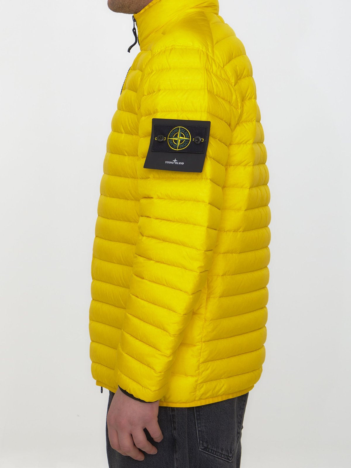 Stone Island Logo Patch Zip-Up Padded Jacket