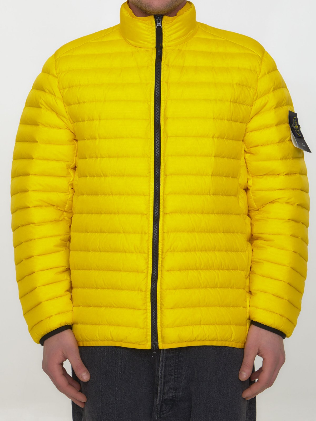 Stone Island Logo Patch Zip-Up Padded Jacket