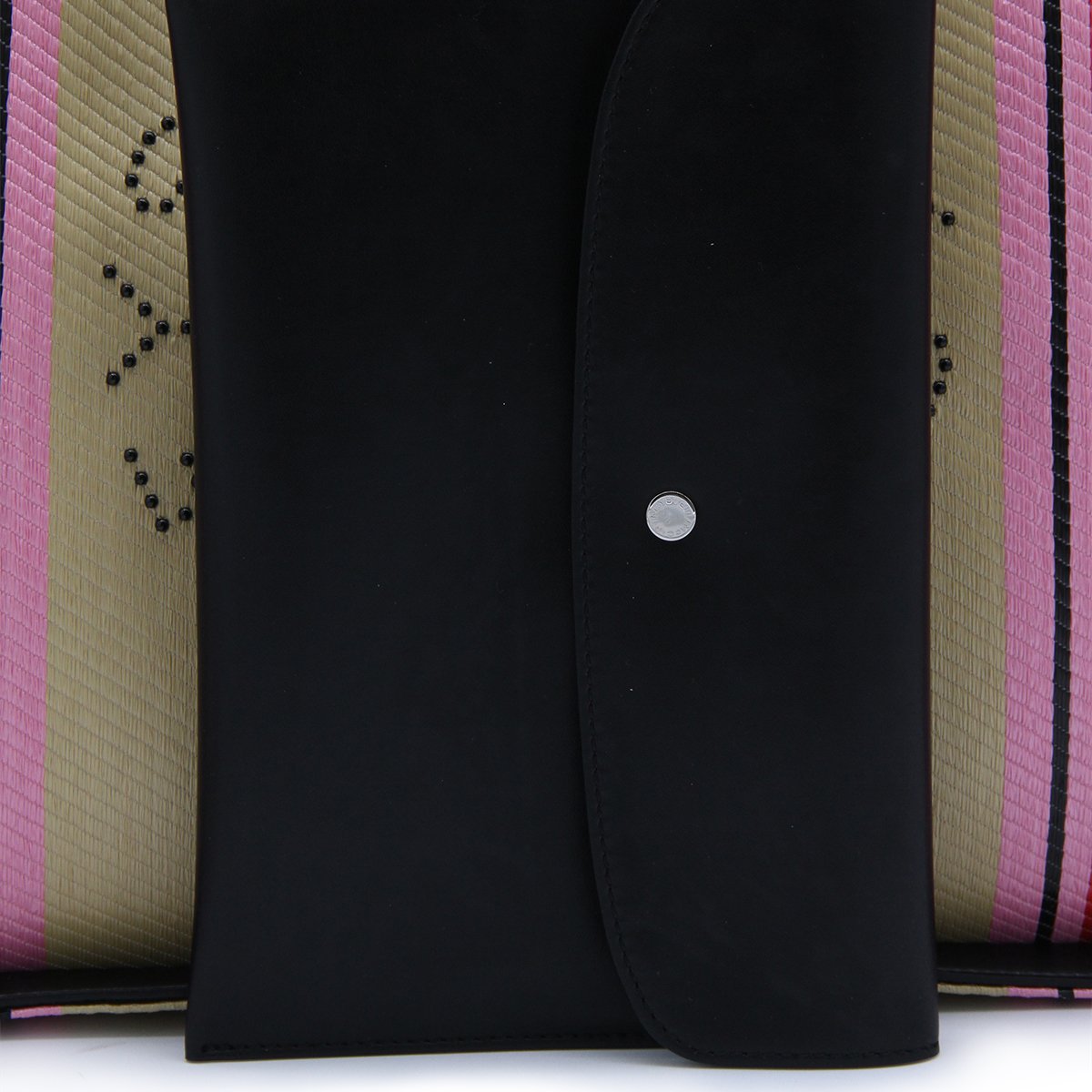Stella McCartney gestreifte, mit Logo verzierte Einkaufstasche