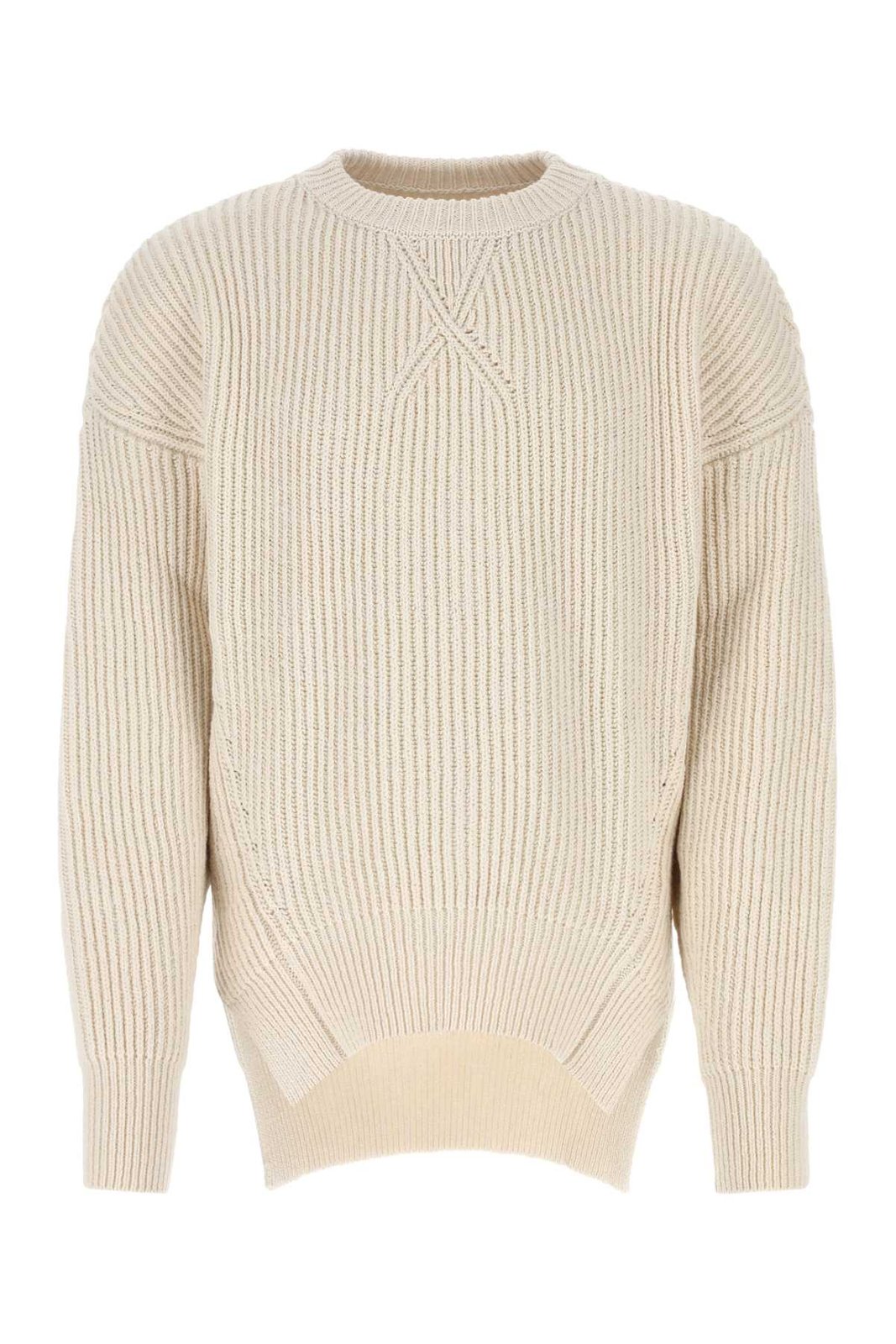 Jil Sander Gerippter, asymmetrischer Strickpullover