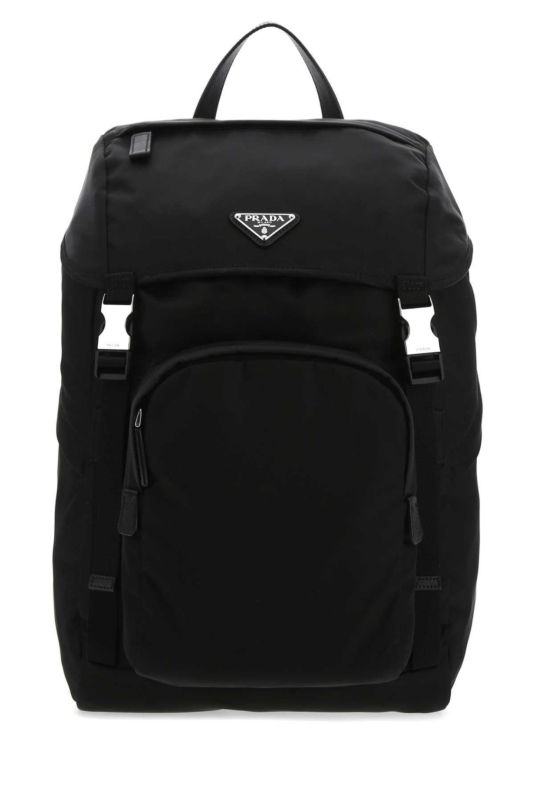 Rucksack mit Prada-Logoplakette und Schnalle
