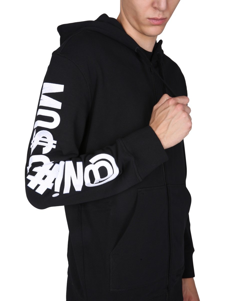 Moschino Kapuzenjacke mit Symbol-Logo-Print