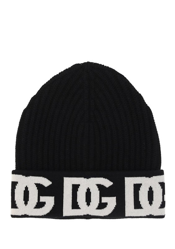 Dolce & Gabbana Logo Intarsia Knitted Beanie
