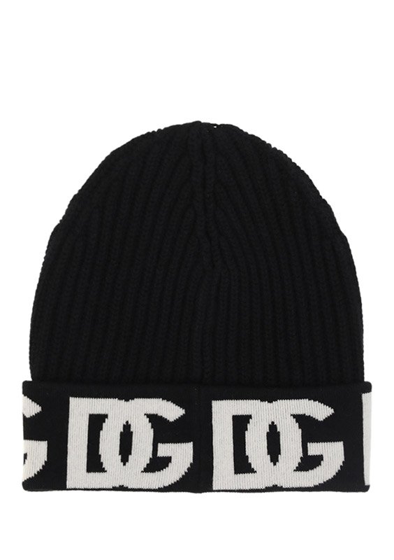 Dolce & Gabbana Logo Intarsia Knitted Beanie