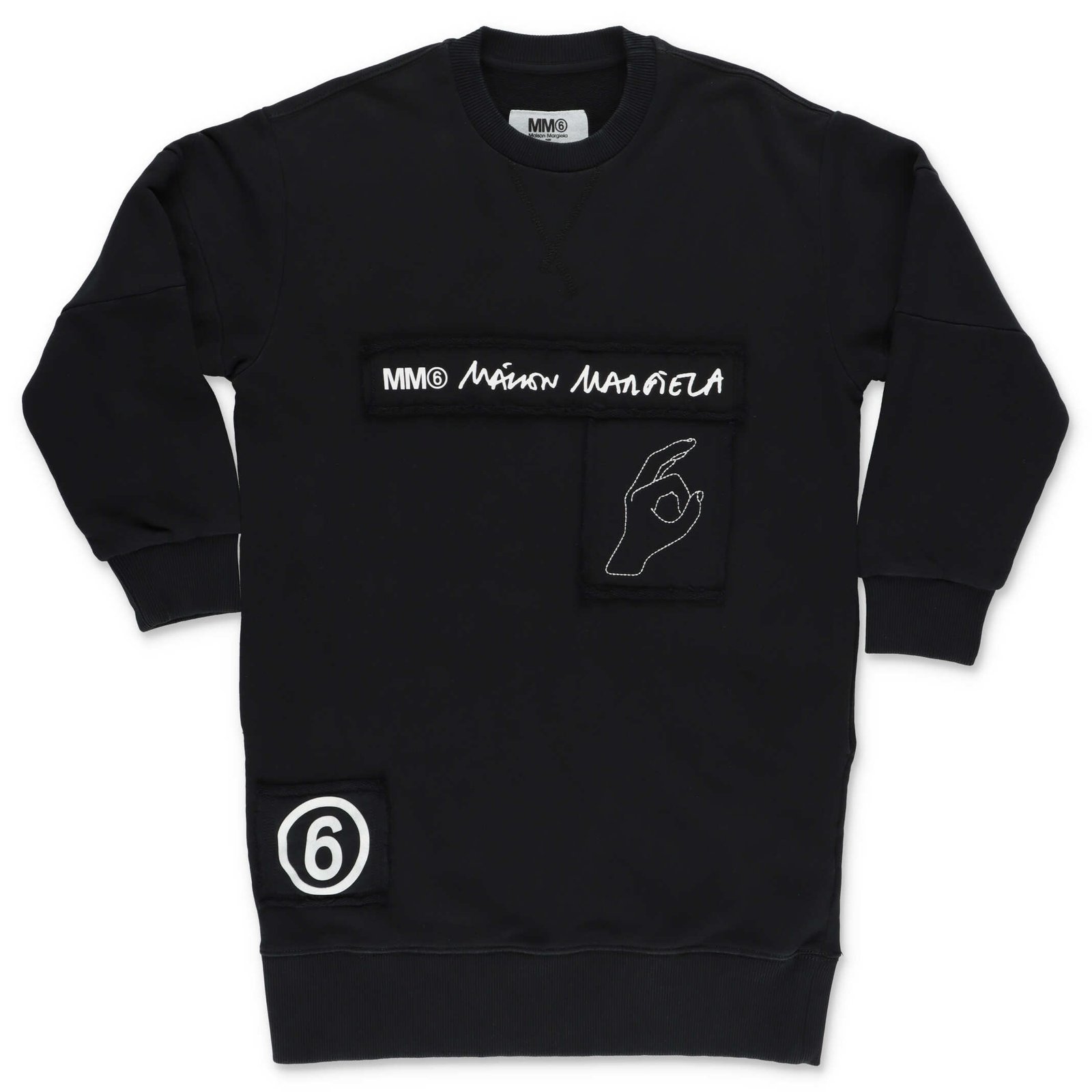 MM6 Maison Margiela Kids Logo Printed Sweatshirt Dress