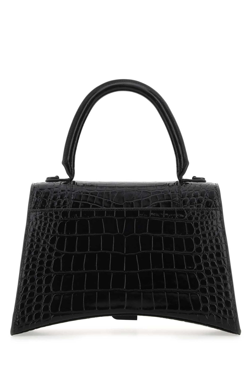 Balenciaga Hourglass Crocodile Embossed Top Handle Bag