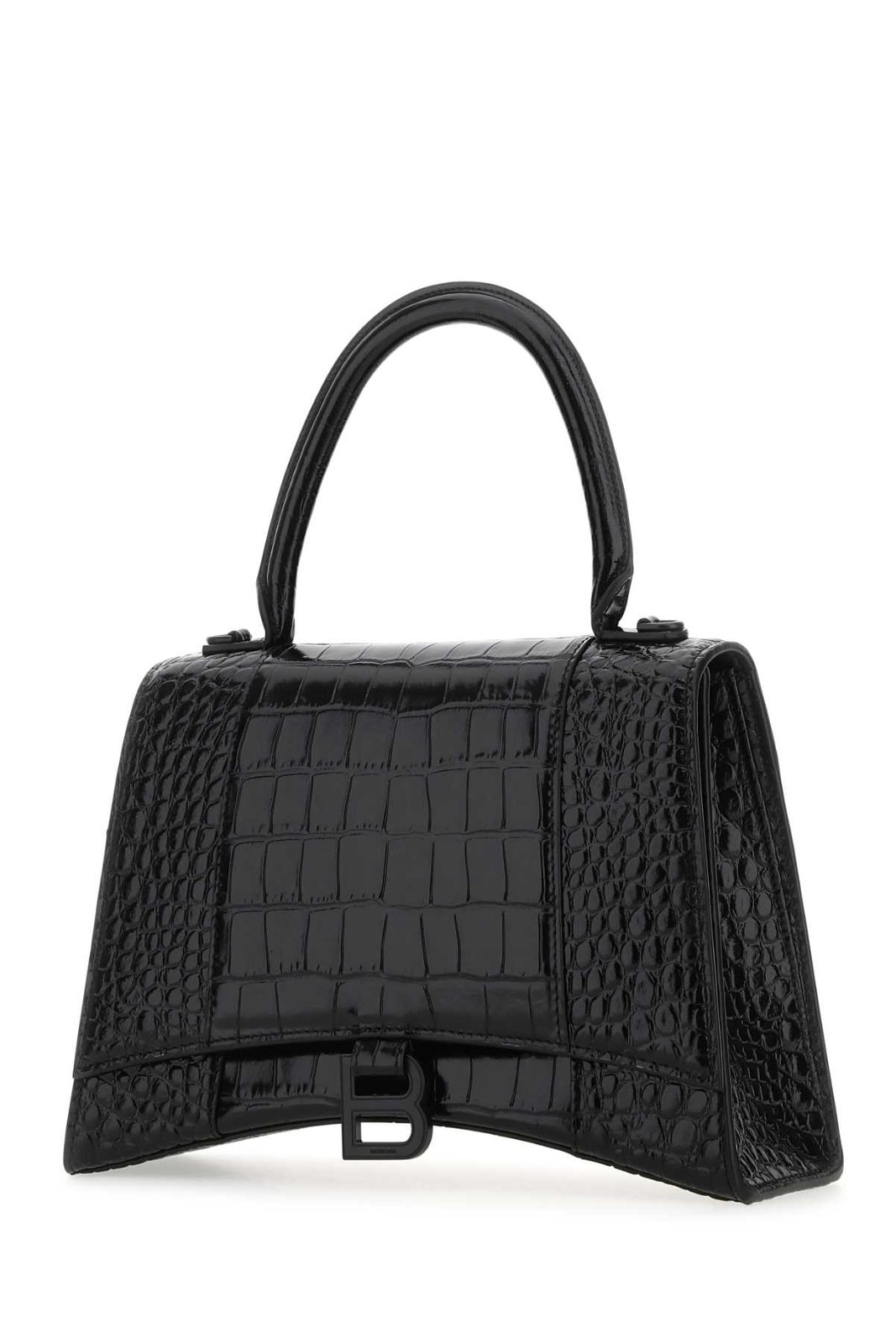 Balenciaga Hourglass Crocodile Embossed Top Handle Bag