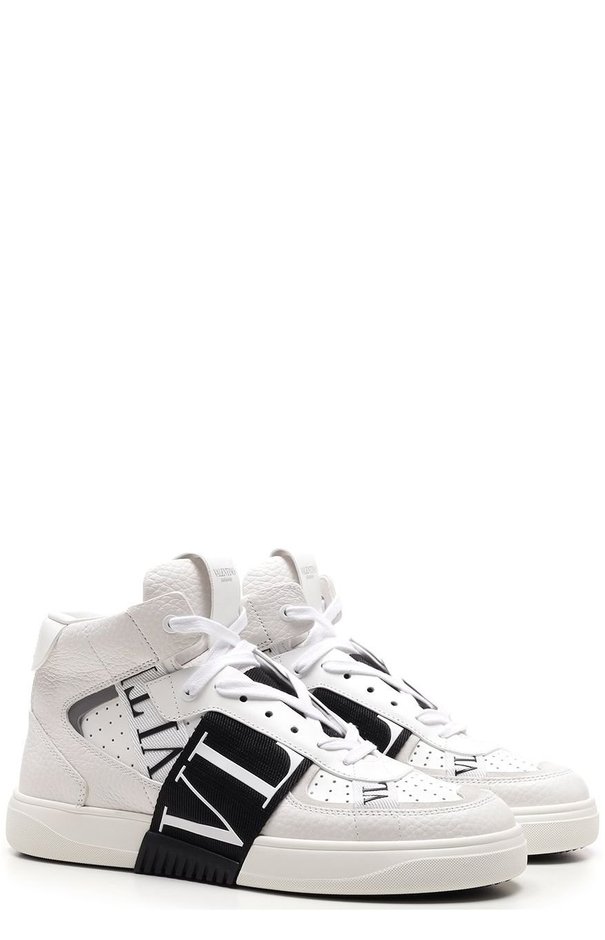Valentino VLTN Round Toe Mid-Top Sneakers