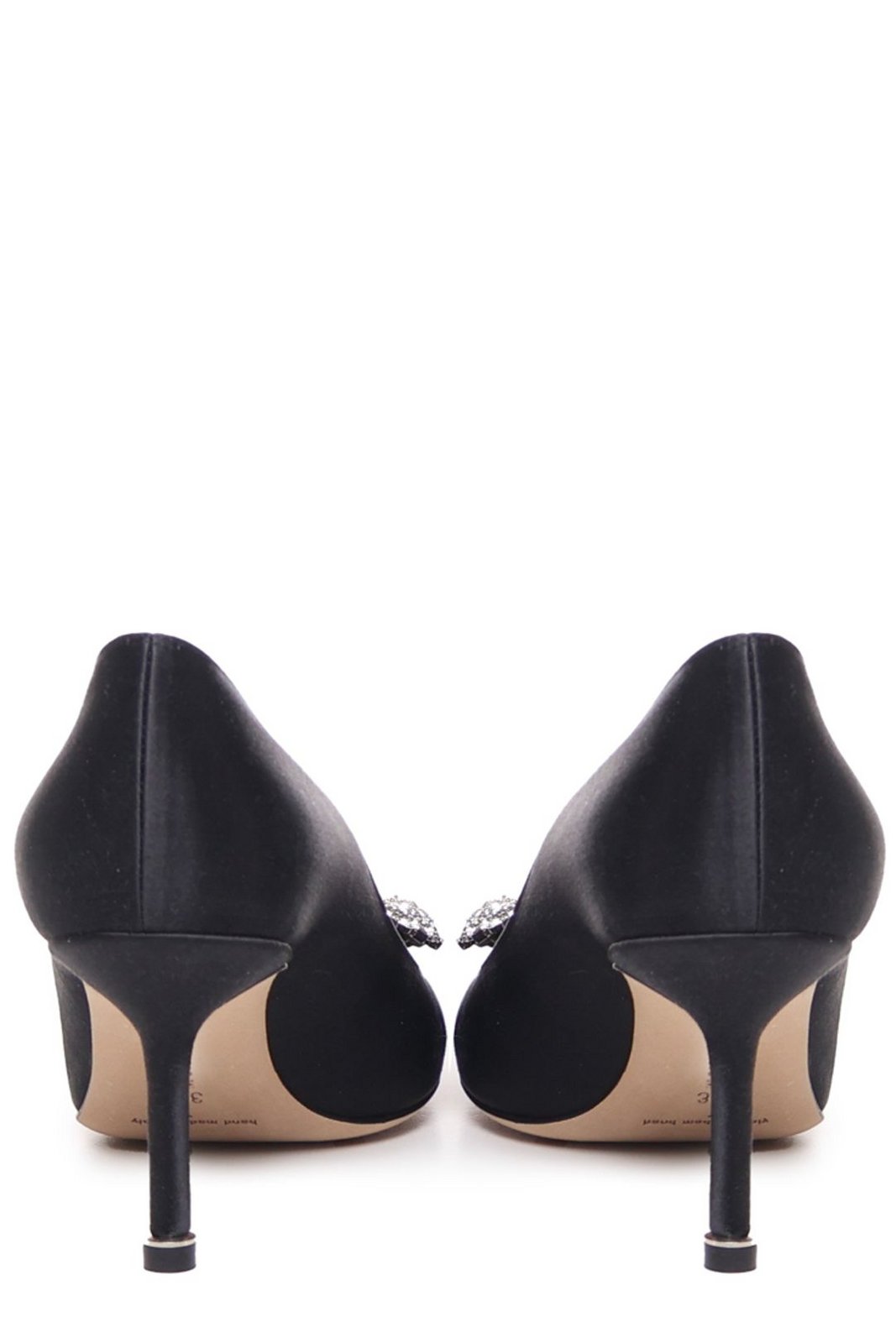 Manolo Blahnik Hangisi Embellished Satin Pumps
