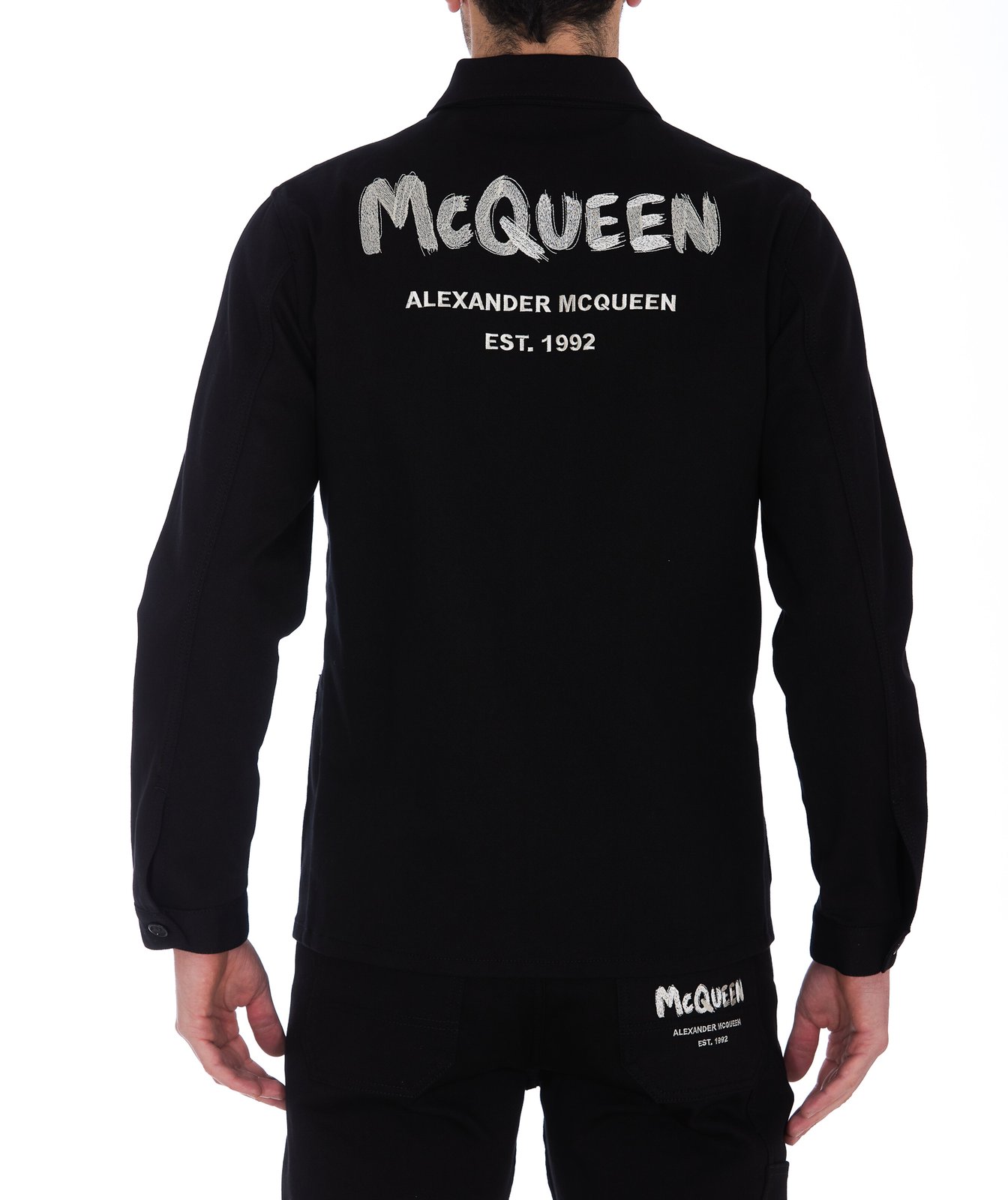 Alexander McQueen Logo Print Long-Sleeve Shirt