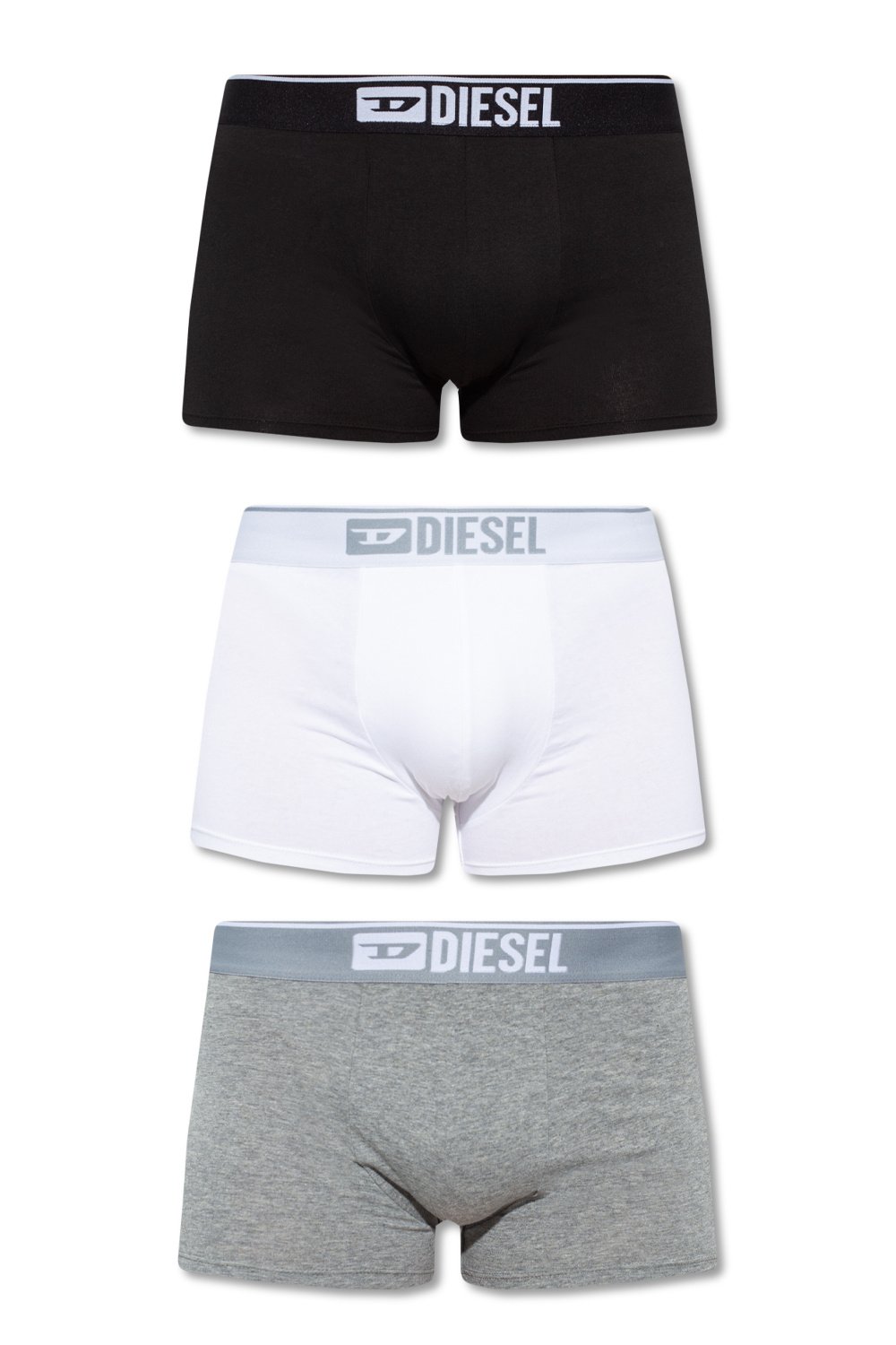 Diesel Umbx-Damien Three-Pack Logo-Embroidered Boxers Set