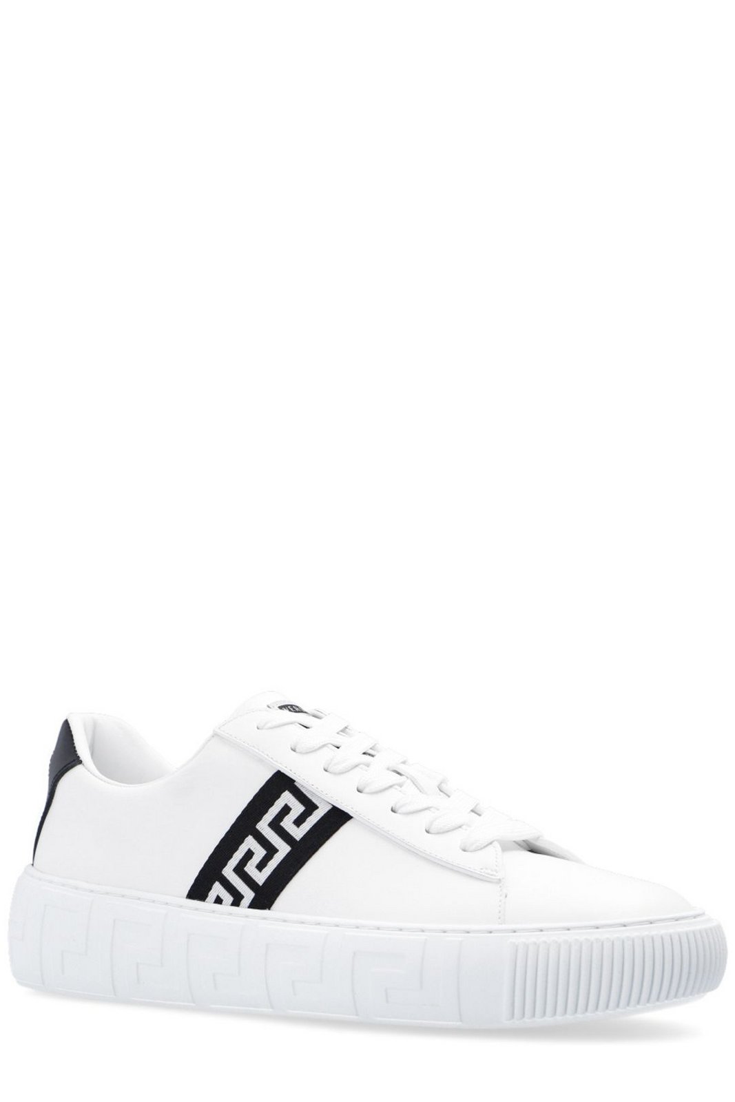 Versace Greca-Printed Lace-Up Sneakers 3 Versace Greca-Printed Lace-Up Sneakers