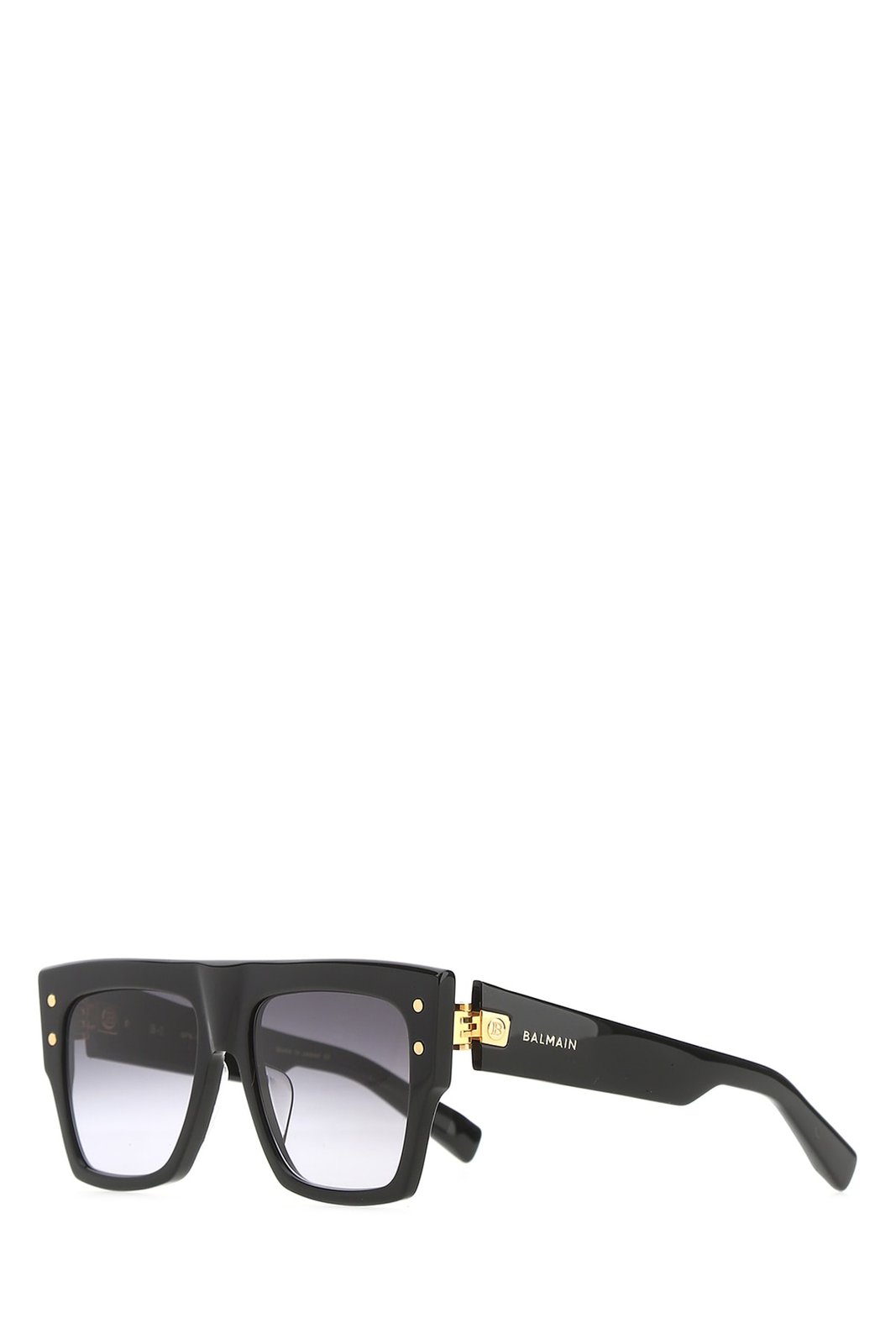 Balmain Eyewear Curved Tip Square Frame Sunglasses