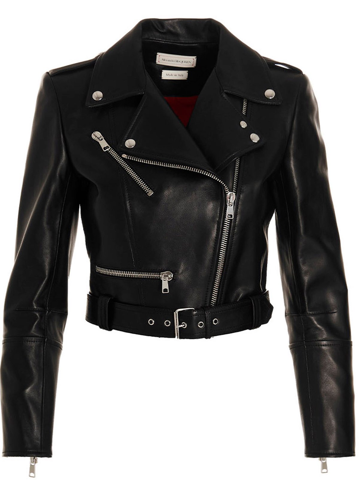 Alexander McQueen Cropped Biker Jacket