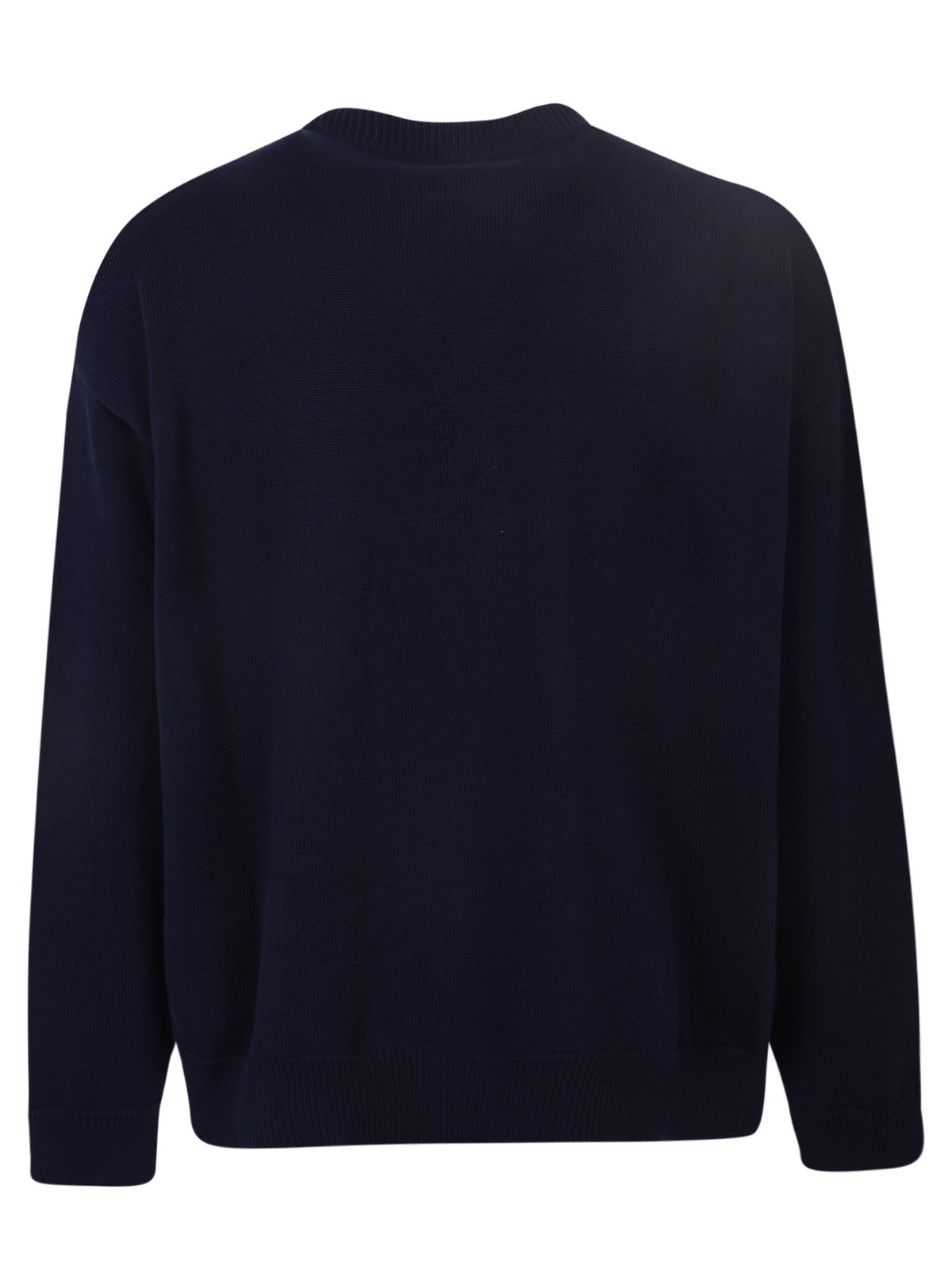 Palm Angels Logo Intarsia Knit Crewneck Jumper