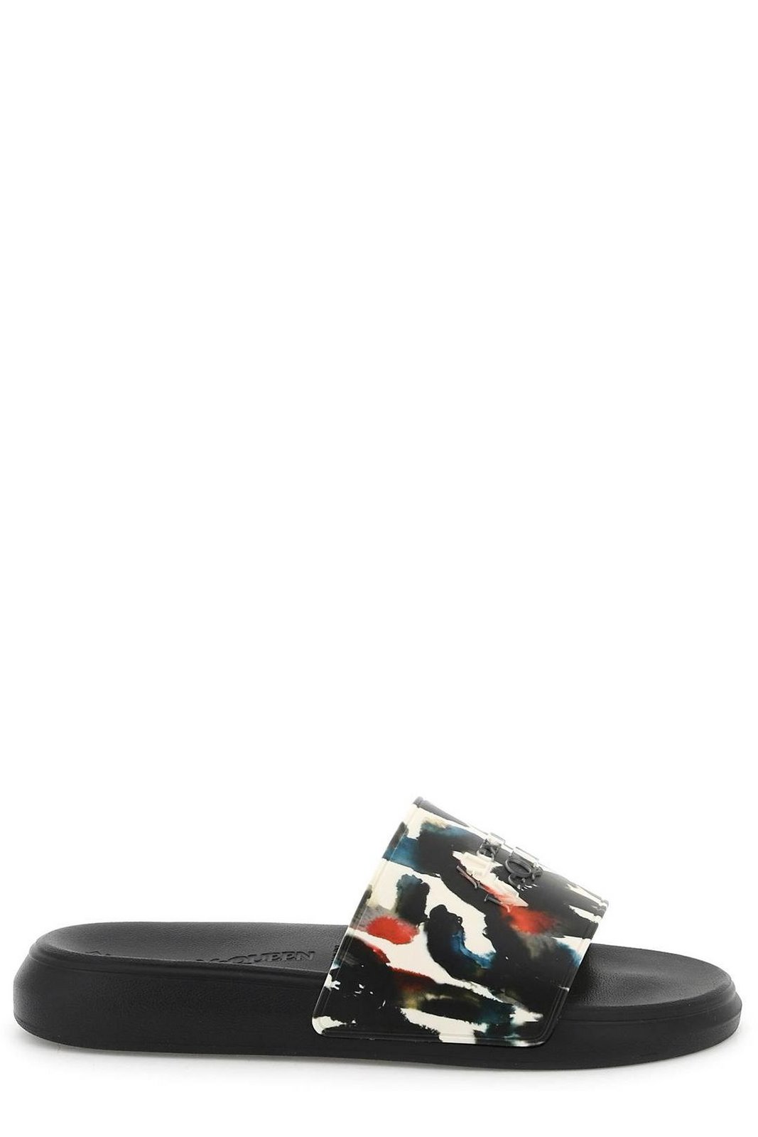 Alexander McQueen Printed Open-Toe Slides