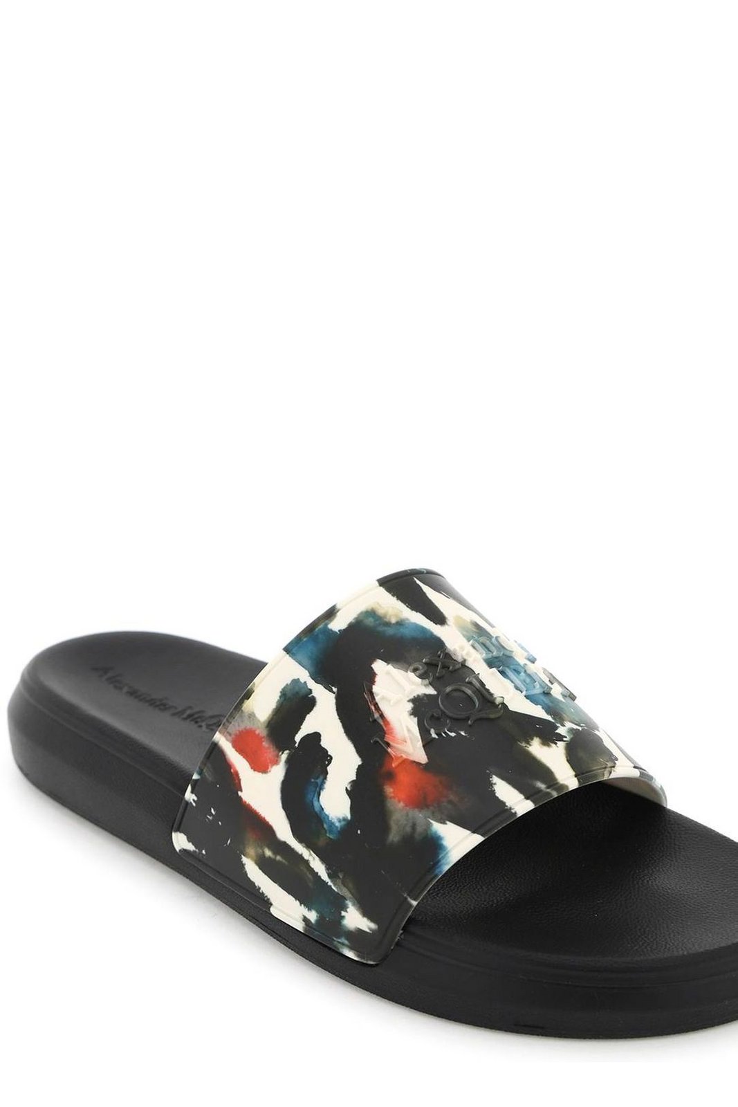 Alexander McQueen Printed Open-Toe Slides