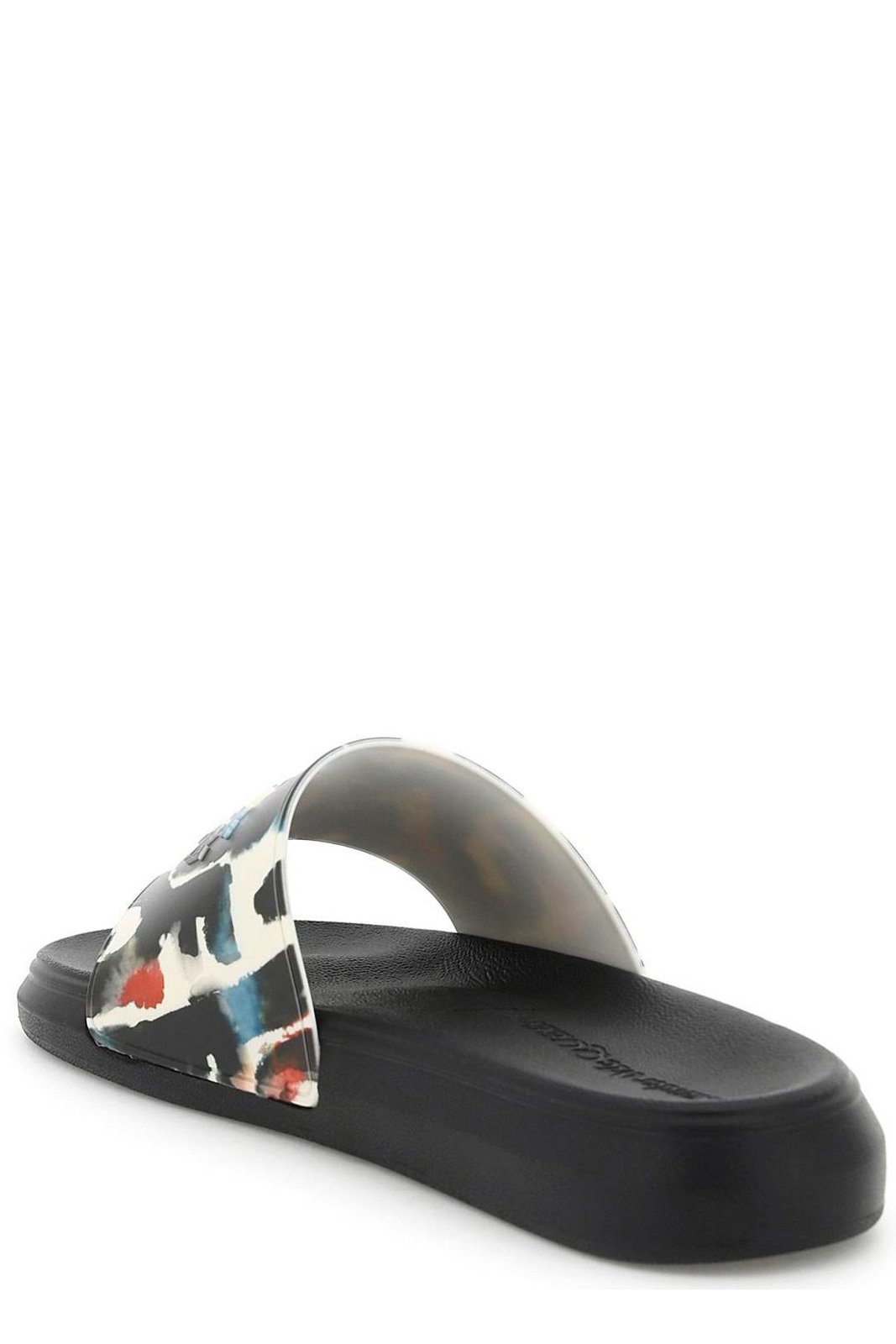 Alexander McQueen Printed Open-Toe Slides