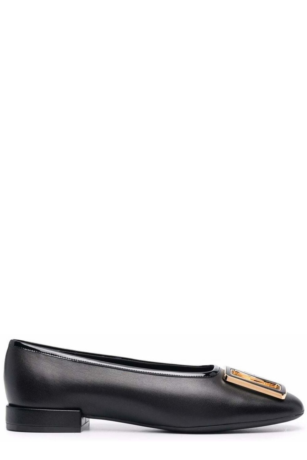 Ferragamo Chunky Buckle Ballerina Flats