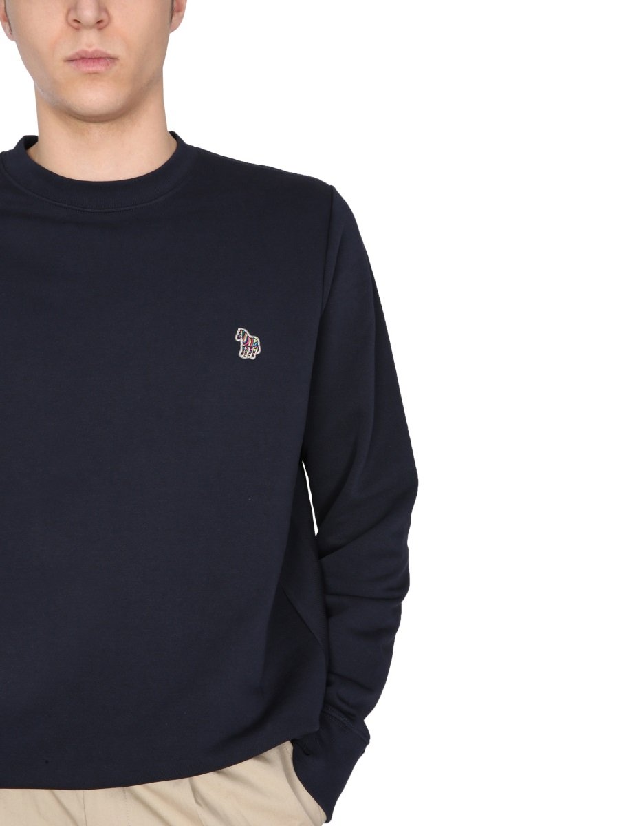 PS Paul Smith Zebra Logo Embroidered Crewneck Sweatshirt