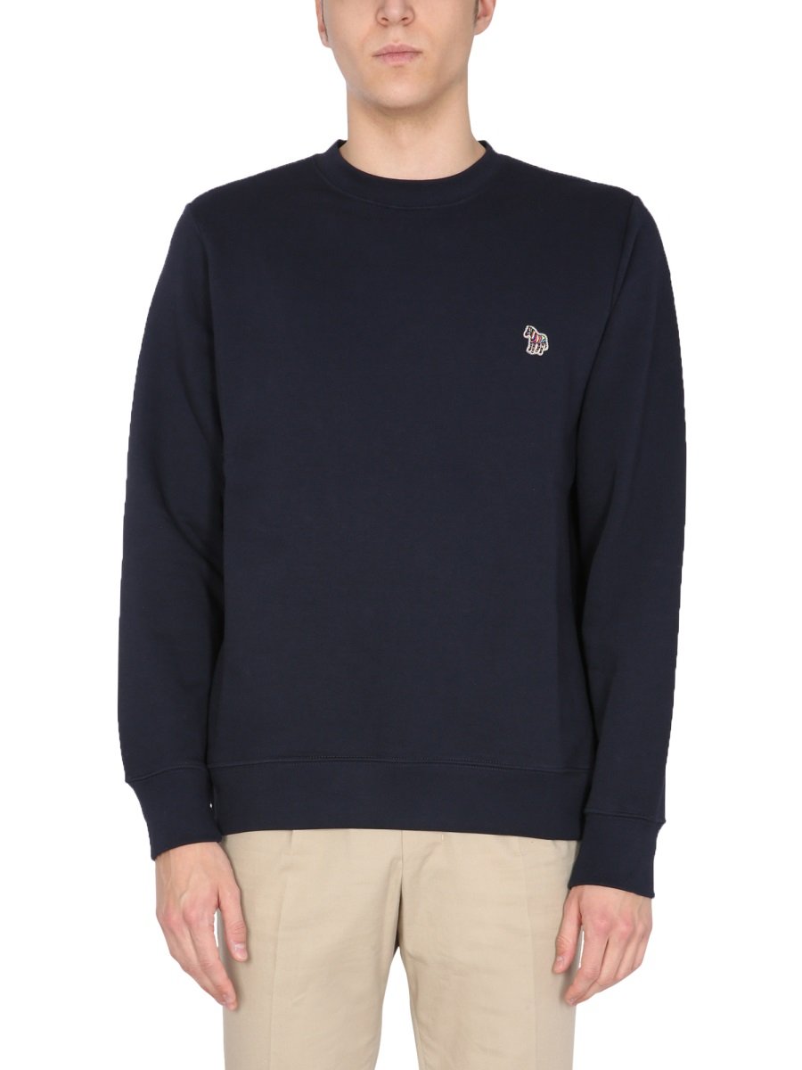 PS Paul Smith Zebra Logo Embroidered Crewneck Sweatshirt