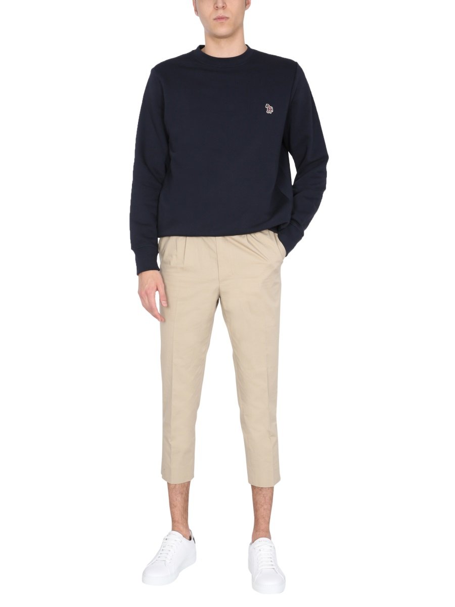 PS Paul Smith Zebra Logo Embroidered Crewneck Sweatshirt