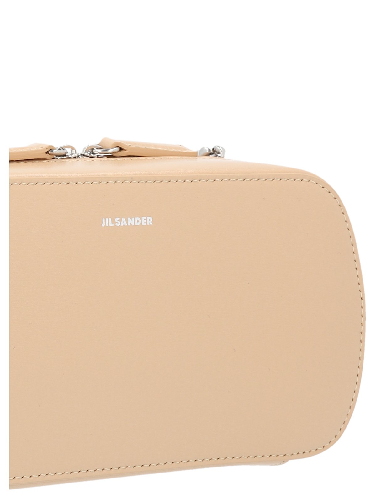 Jil Sander Logo Printed Zip-Up Shoulder Bag 1 Jil Sander Logo Printed Zip-Up Shoulder Bag