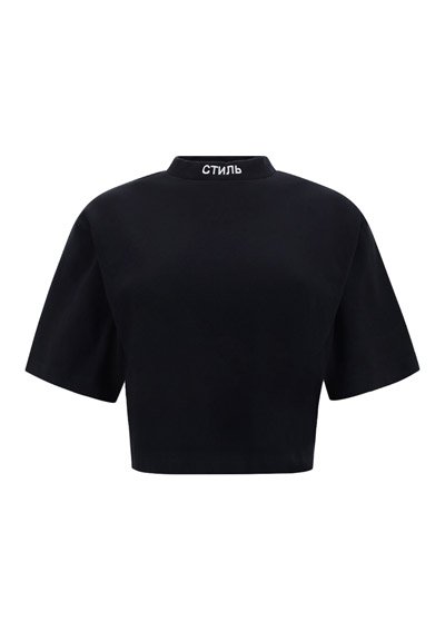 Heron Preston Logo Embroidered Cropped T-Shirt