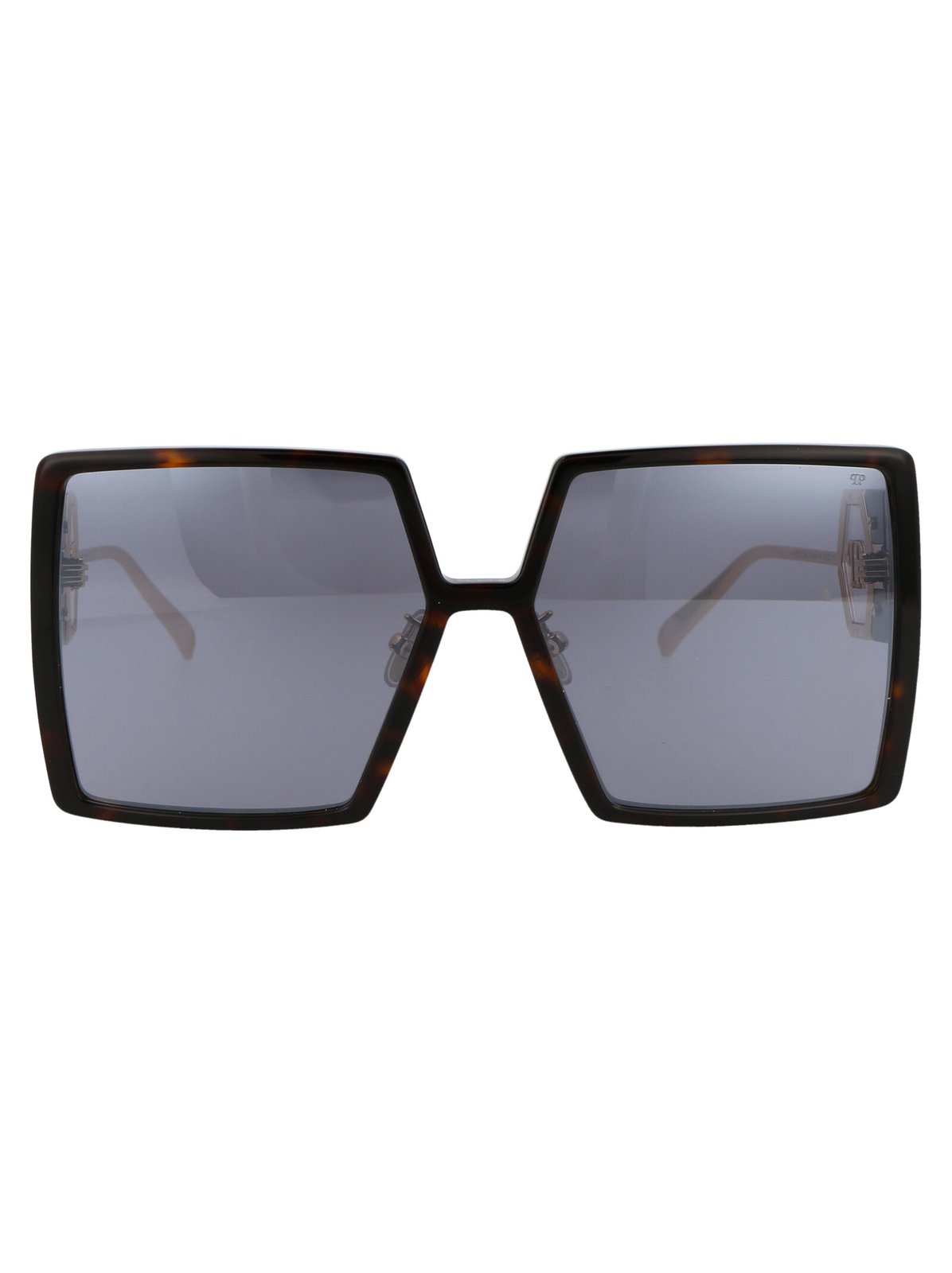 Philipp Plein Eyewear Logo-Plaque Square-Frame Sunglasses