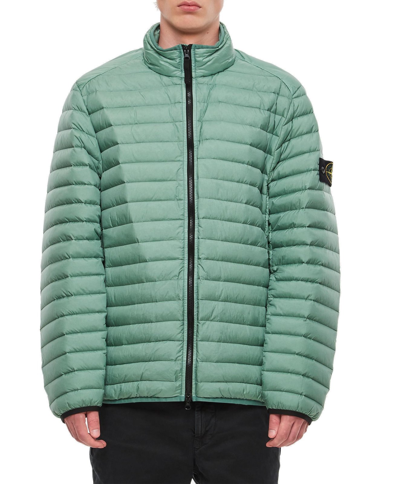 Stone Island Compass-Patch Zipped Puffer Jacket