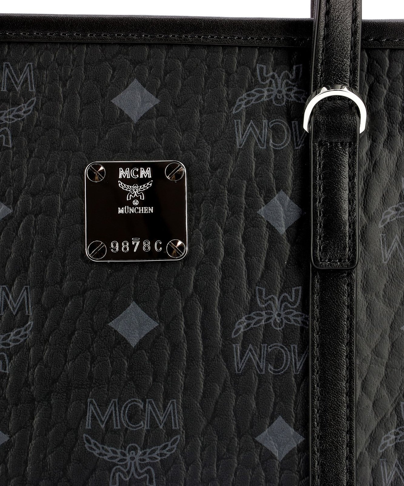 MCM Logo Plaque Small Tote Bag 1 MCM Logo Plaque Small Tote Bag
