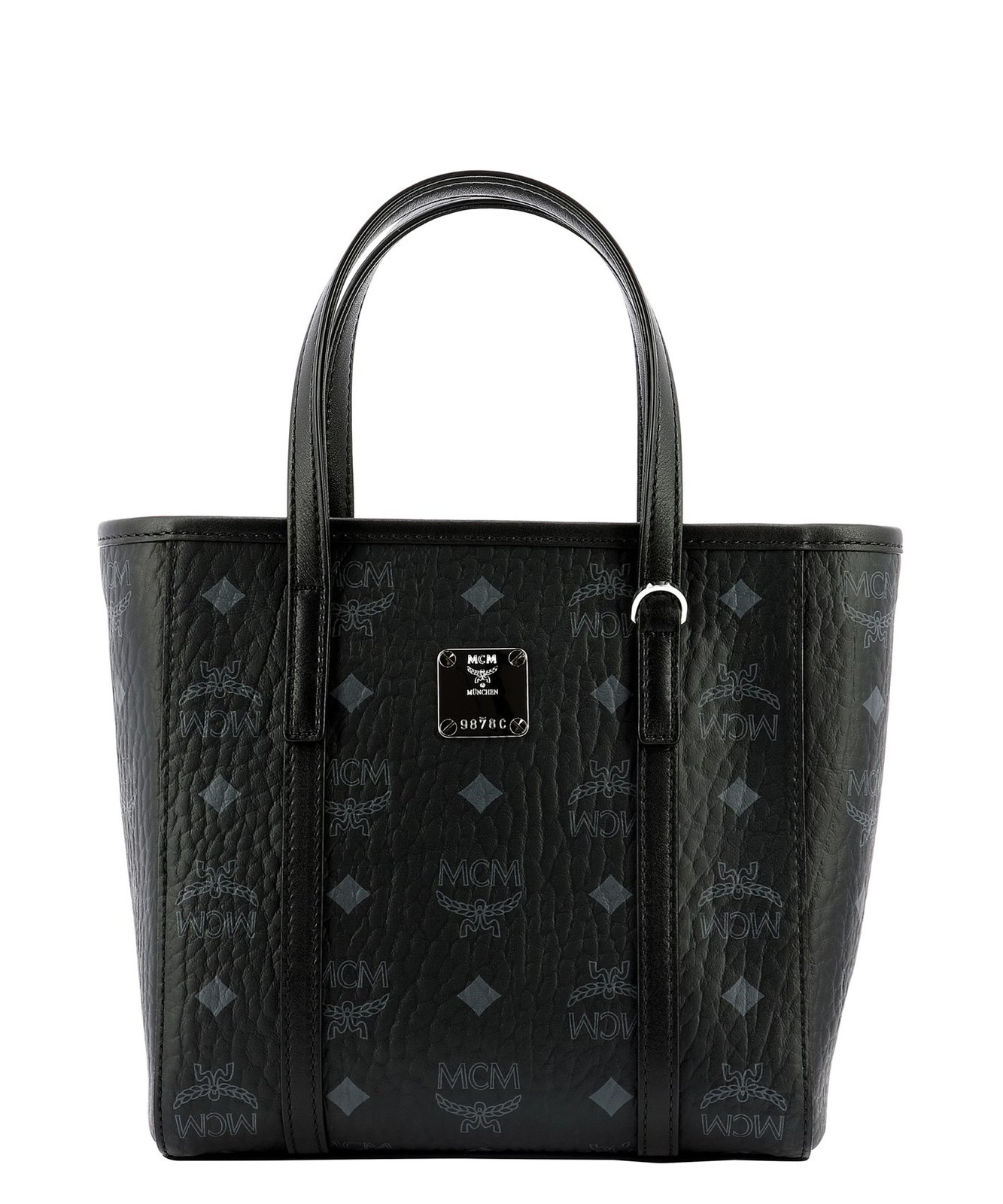 MCM Logo Plaque Small Tote Bag 2 MCM Logo Plaque Small Tote Bag