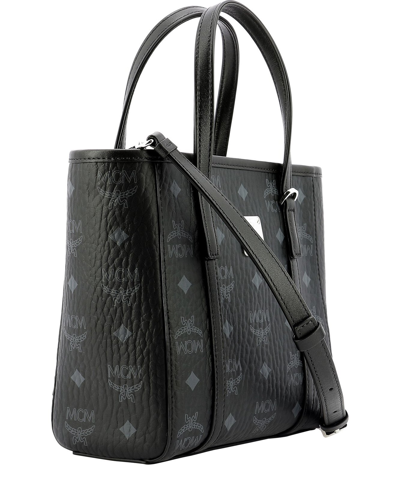 MCM Logo Plaque Small Tote Bag 4 MCM Logo Plaque Small Tote Bag