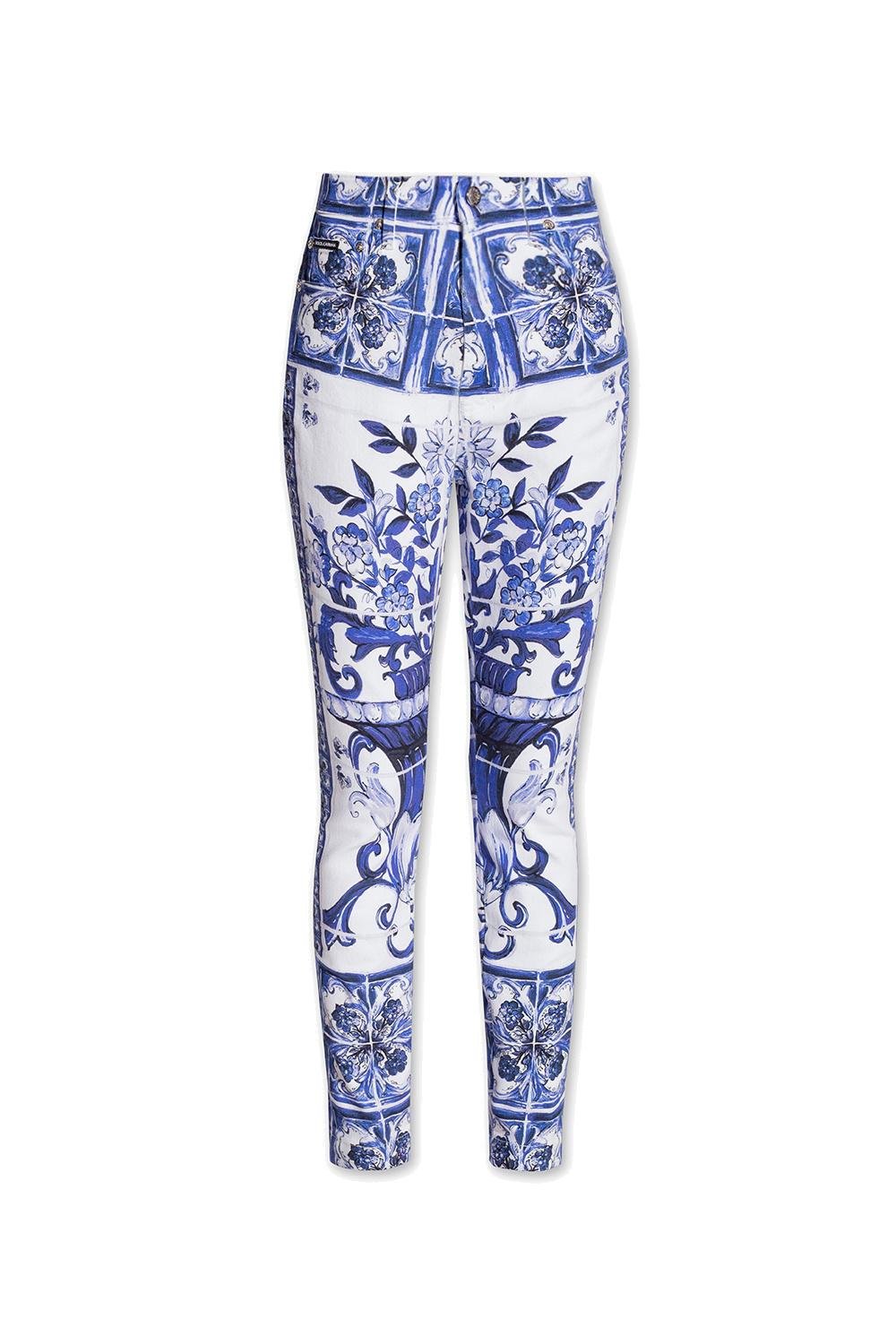 Dolce & Gabbana Majolica Printed Jeans