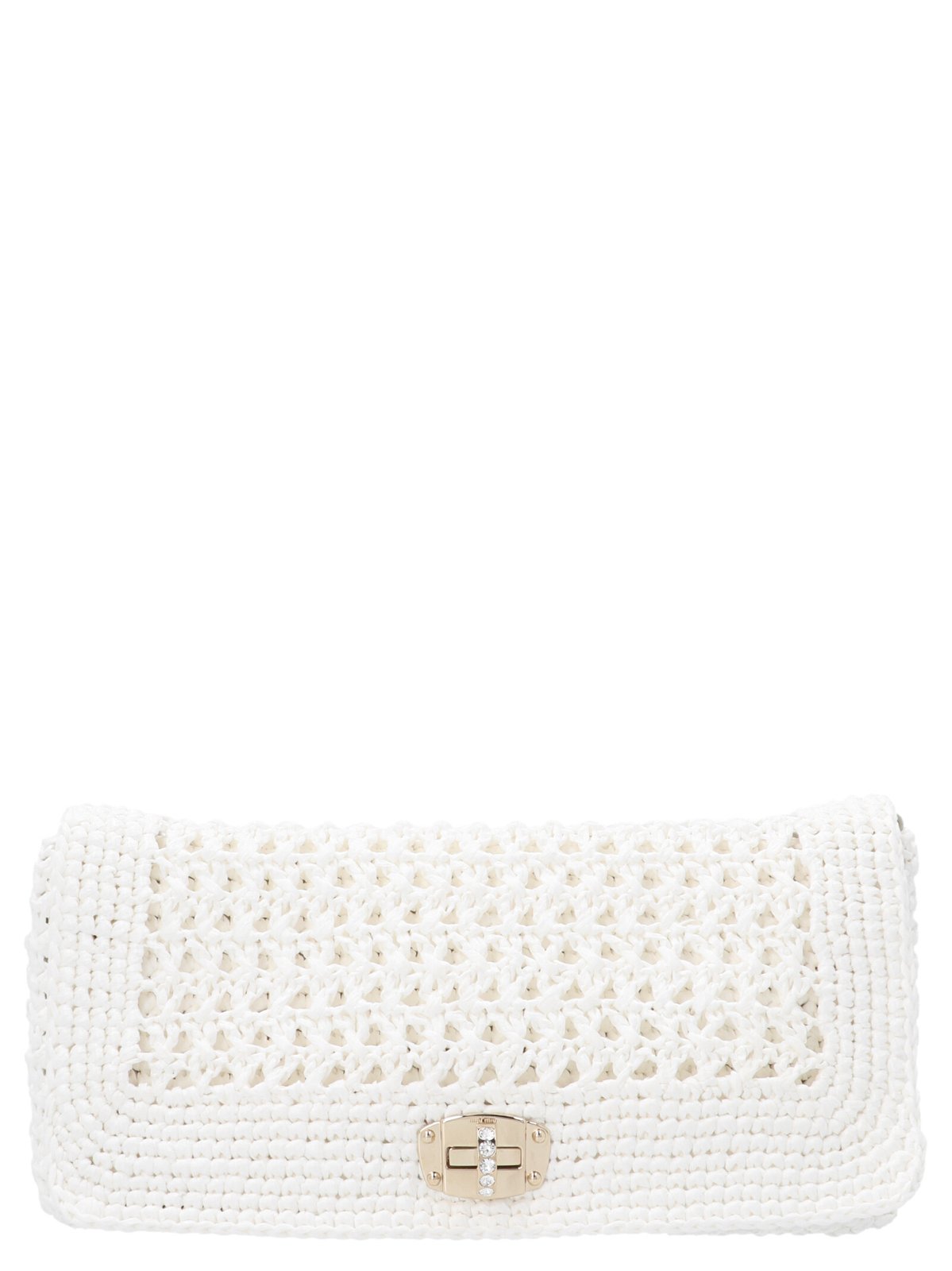 Miu Miu Embroidered Foldover Shoulder Bag
