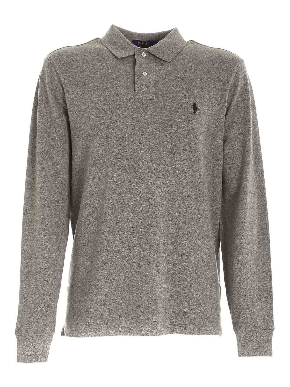 Polo Ralph Lauren Logo Embroidered Long-Sleeved Polo Shirt