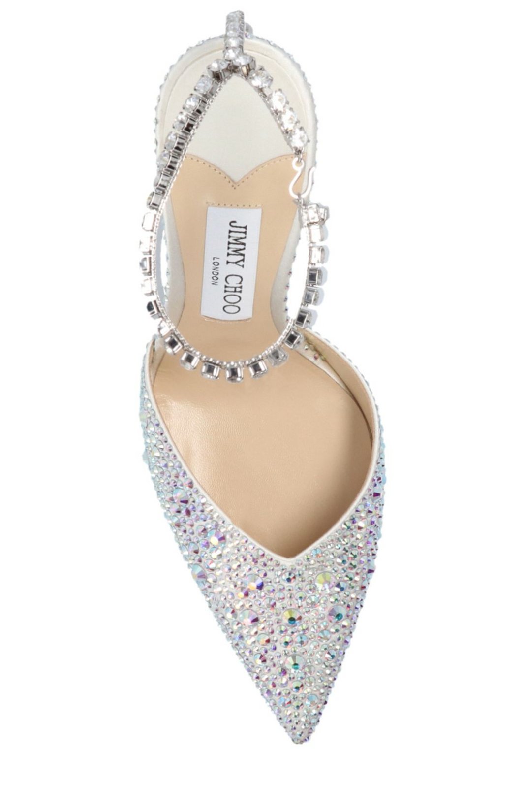 Jimmy Choo Saeda 100 Embellished Pointed-Toe Pumps