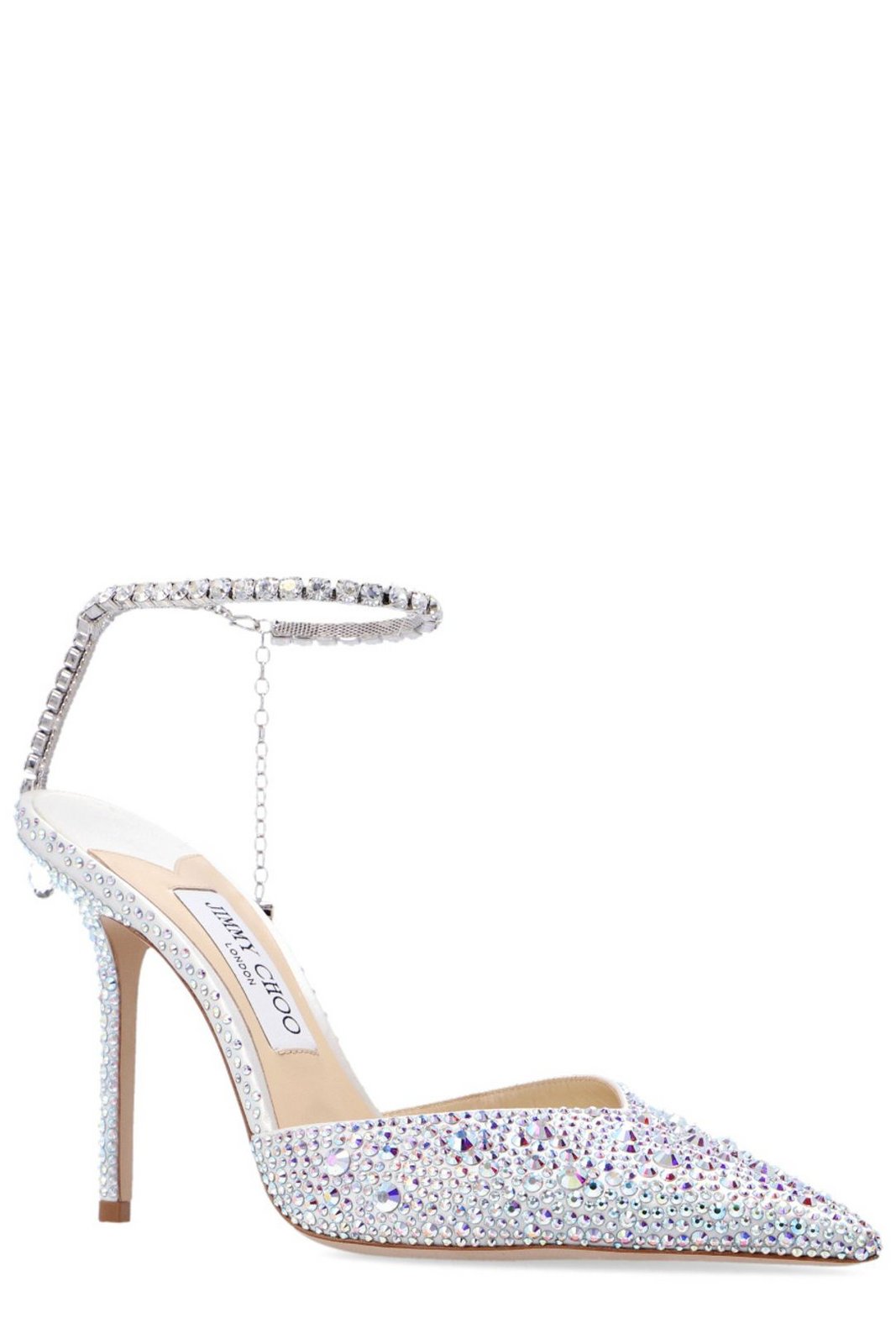 Jimmy Choo Saeda 100 Embellished Pointed-Toe Pumps