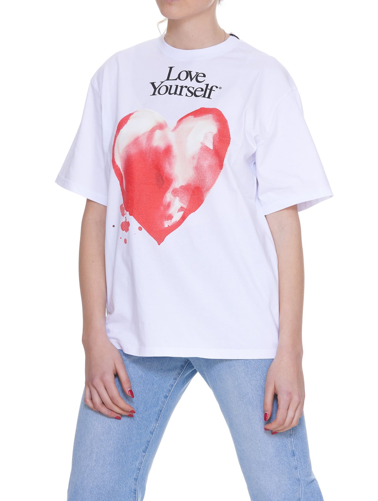 MSGM Heart Graphic Print T-Shirt