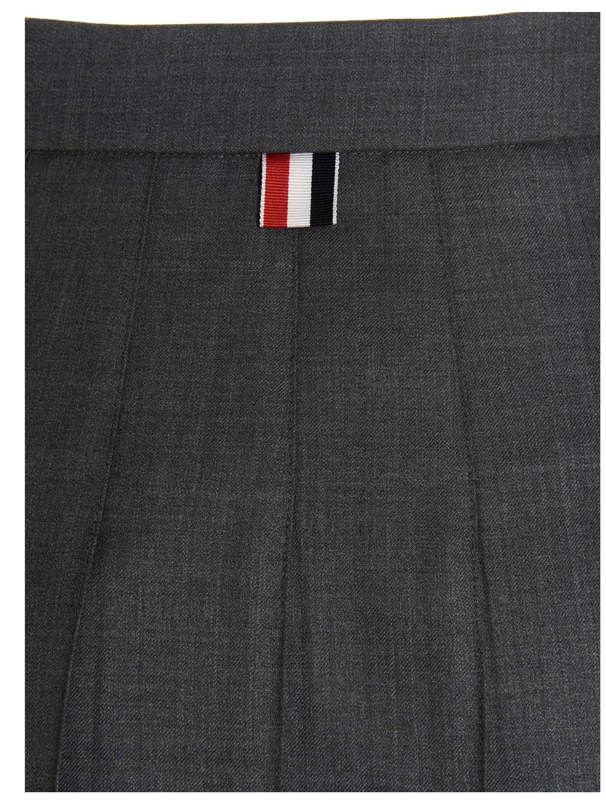 Thom Browne RWB Stripe Pleated Midi Skirt