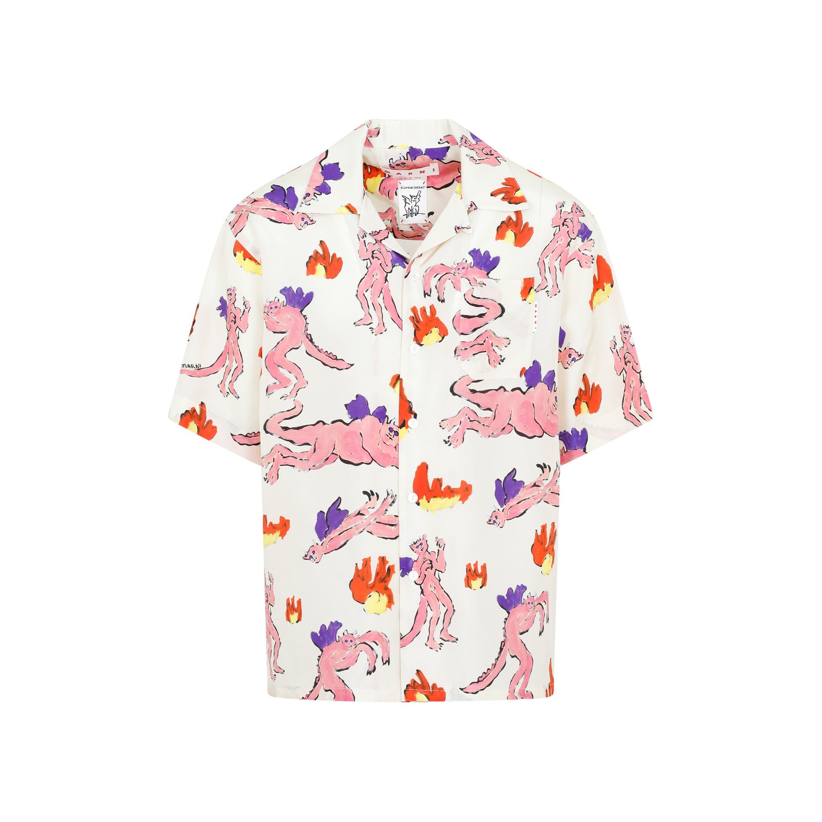 Marni Short-Sleeved Allover Printed Shirt